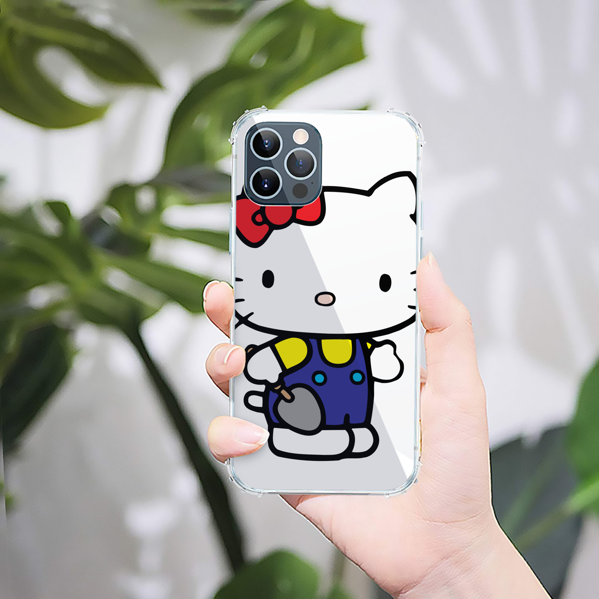 （画像用） Hello Kitty ハローキティ 【iPhone 12シリーズ対応】透明スマホケース（クリアソフトケース）